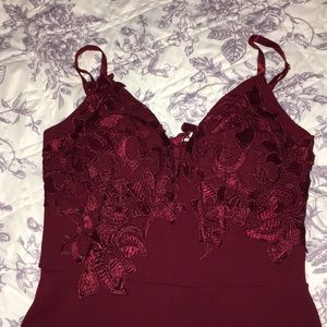 Maroon jump suit